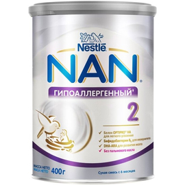 NAN® Гипоаллергенный 2 сухая гипоаллергенная молочная смесь для детей с 6 месяцев, 400 г