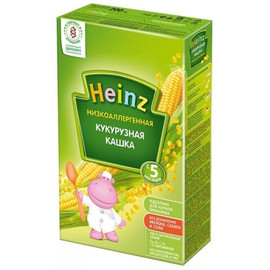 Heinz низкоаллергенная кукурузная кашка, с 5 мес.