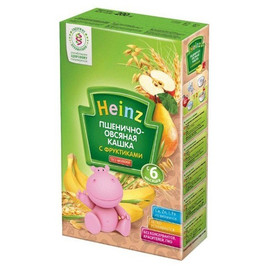 Heinz пшенично - овсяная кашка с фруктиками. с 6 мес.