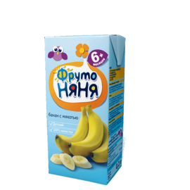 ФрутоНяня Нектар банановый с мякотью для питания детей раннего возраста 0,2л