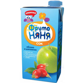 Фруто Няня Сок из яблок и шиповника осветленный для питания детей дошкольного и школьного возраста 0,5 л