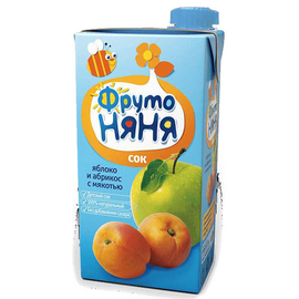 ФрутоНяня Сок яблочно-абрикосовый с мякотью для детского питания 0,5л