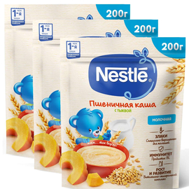 Nestle Молочная пшеничная каша с тыквой с 5 мес., 200гр, 3 шт