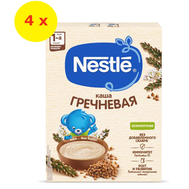 Nestle Безмолочная гречневая каша гипоаллергенная с 4 мес., 200гр, 4 шт