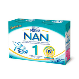 NAN® 1 Готовая к употреблению молочная смесь с рождения, 400 мл (2x200 мл)