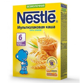 Nestle® Безмолочная мультизлаковая каша 5 злаков (с 6 мес.), 200гр.
