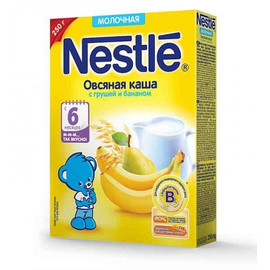 Nestle® Молочная мультизлаковая каша с грушей и персиком (с 6 мес.), 250гр.