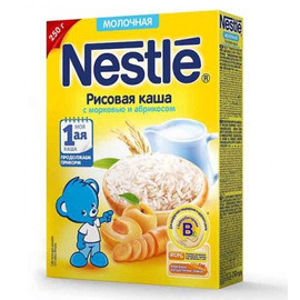 Nestle® Молочная рисовая каша с морковью и абрикосом (Первая ступень, с 5 мес.), 250гр.