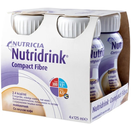 Нутридринк Компакт (Nutridrink Compact), с пищевыми волокнами, со вкусом кофе - жидкая смесь, 125 мл x 4 шт.