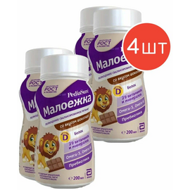 Специализированное питание для лечения и профилактики Pediasure Малоежка со вкусом шоколада, 200 мл x 4 шт.