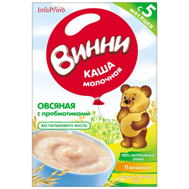 Каша Винни молочная овсяная с пребиотиками (с 5 месяцев) 200 г