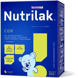 Смесь Nutrilak Premium Соя, с рождения, 350 г