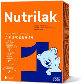 Нутрилак (Nutrilak) 1
Смесь молочная сухая адаптированная начальная, с 0 до 6 мес.