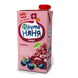ФрутоНяня Морс клюквенно-чернично-вишневый для питания детей раннего возраста 0,2л