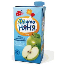 ФрутоНяня Сок яблочный осветленный для детского питания 0,5л
